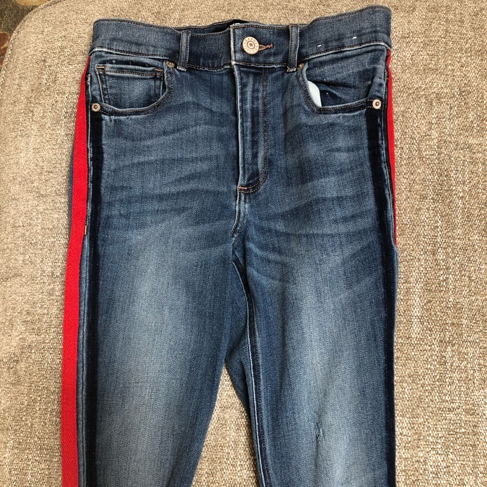 Express jeans with red stripe! Perfect condition